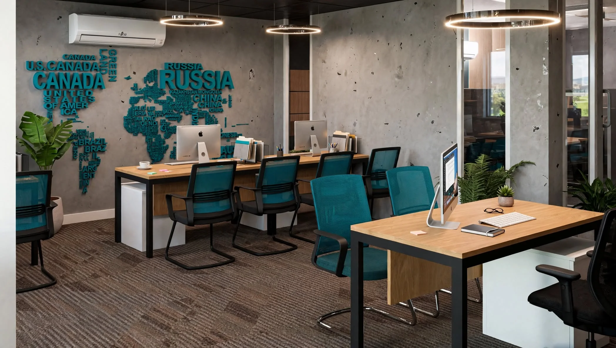 Builders' lounge interior visualisation for Zeecon